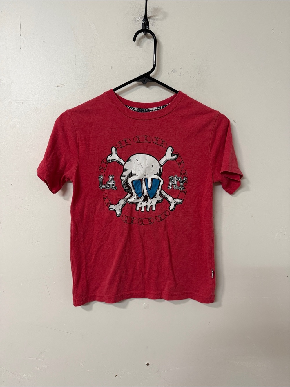 Red Skull Graphic Tee y2k